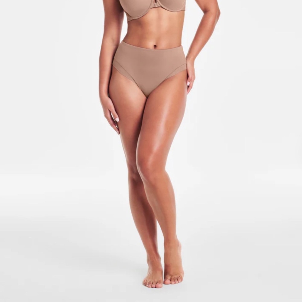 SPANX High-Waisted Shapewear Thong - Brown